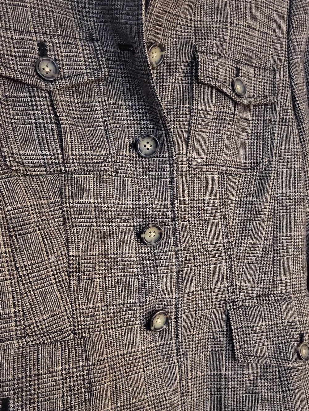 Banana Republic Brown Plaid Button-Front Blazer - Picture 10 of 10